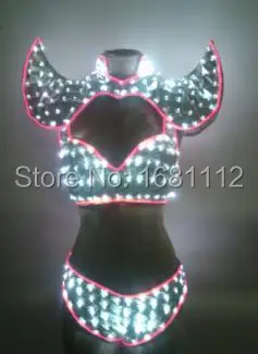 

Luminous women costume / Ladies bra luminous shorts/LED Ballet costume party /1683