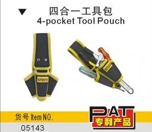 BESTIR Taiwan Made Oxford Composite Material 4-Pocket Waist Pouch Tools Bag,NO.05143
