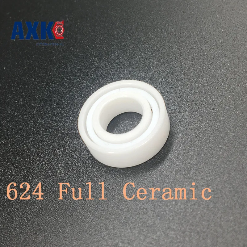 AXK 624 Full Ceramic Bearing 1 Piece 4x13x5mm ZrO2 Material 624CE Zirconia Ball Bearings for Rapid Sale