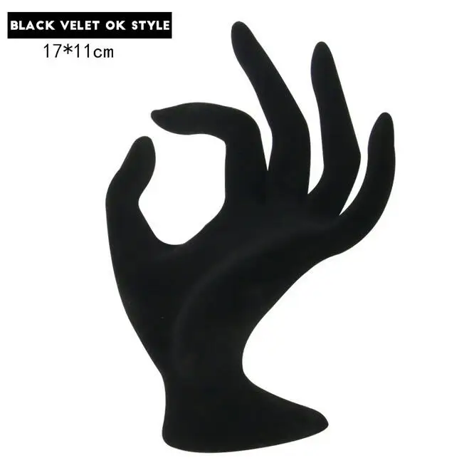 Hot Sale Ring Bracelet Necklace Watch Key Holder Rack Silicone OK Style Jewelry Display Stand 4 Colors Hand Finger Shape Display