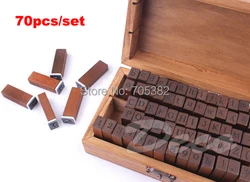 70pcs/set  NEW Schoolbook Number&Letter Stamps Set Wooden Box Decorative DIY Rubber Stamp(ss-1512)