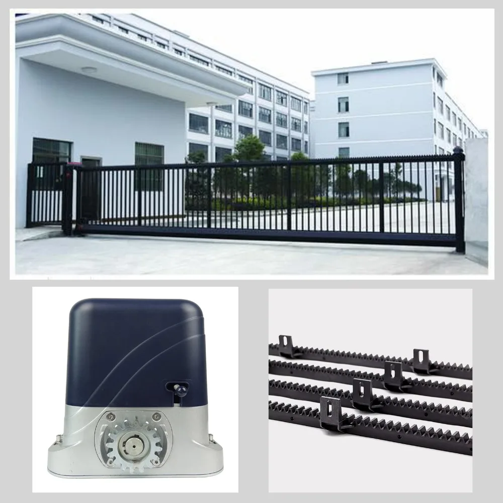 GALO 500~1300KG Sliding Electric Gate Opener Auto Motor Wireless Remote Control Kit With 4M Mute Nylon Rack