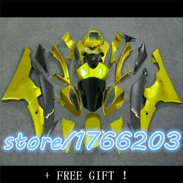 

2008 2014 YZF-R6 yellow + black New Bodywork Body Kit Fairing for YZF 600 14 10 09 08 R6 08-11 YZFR6 200 Ning