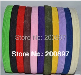 Promotion garment sewing accessories elastic color webbing band 2cm width 30 meters a roll min order one roll