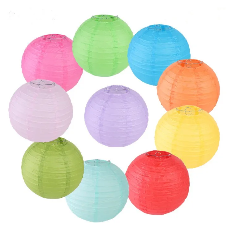 (5 Size) Chinese Orange Waterproof Cloth Lantern Birthday Wedding Party Decor Gift Craft DIY Lampion Hanging Ball Party Supplies