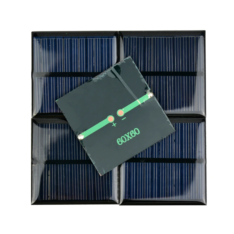 SUNYIMA-Panel Solar policristalino, 10 piezas, 5,5 V, 80Ma, 60x60mm, Mini banco de energía de celda Solar para batería DIY, cargador Solar Sunpower