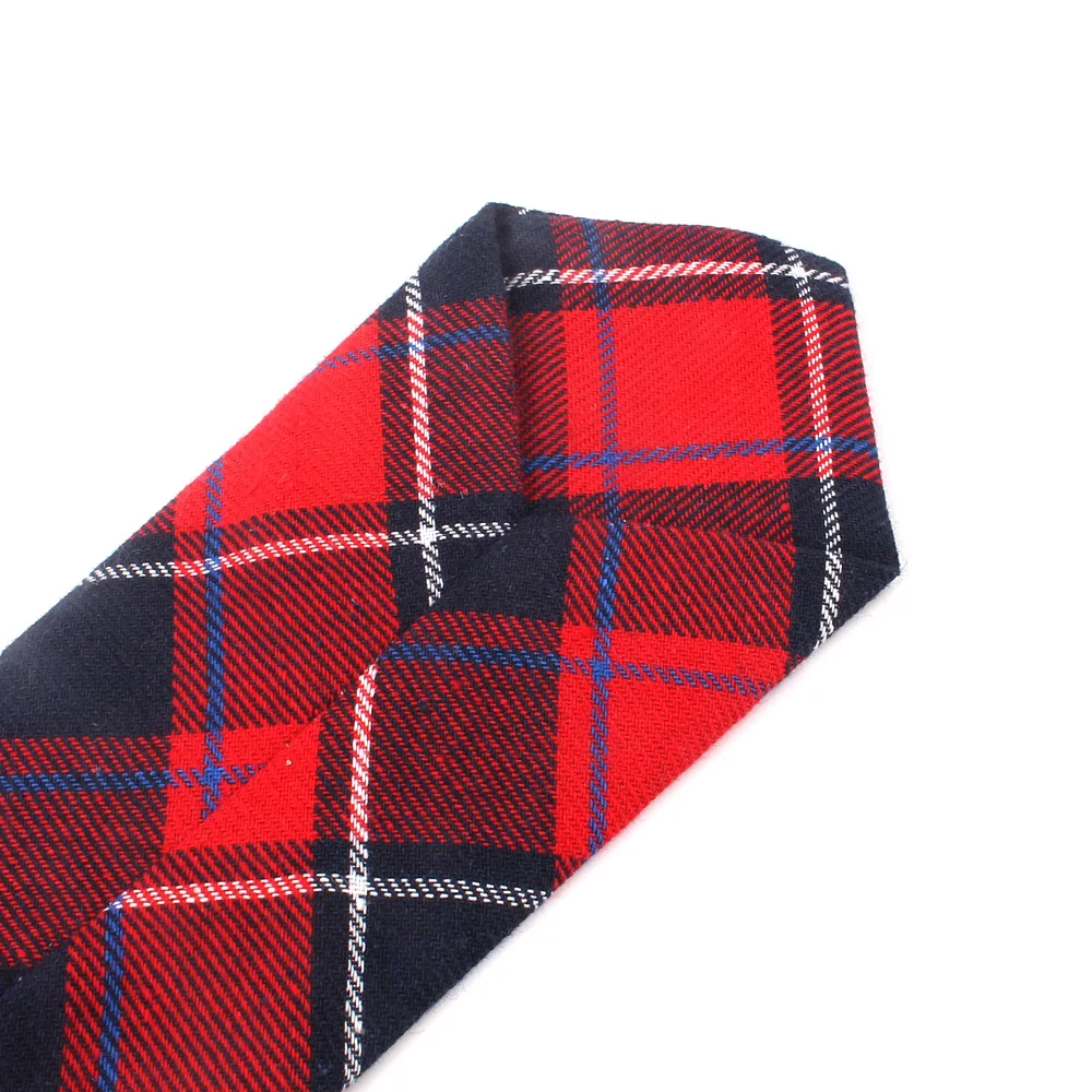 Fashion Women Neck Tie for Christmas Cotton Boys Girls Ties Slim Plaid Necktie For Gifts Casual Novelty Tie Rubber Neckties