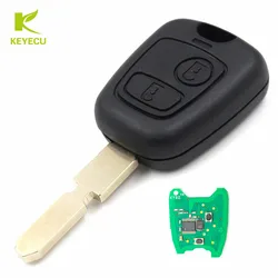 KEYECU KYDZ Remote Key Fob for Peugeot 406 2 Button 433MHz+Uncut Blank Blade With ID46 Chip