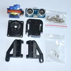 1 sztuk moduł ultradźwiękowy HC-SR04 + 1 sztuk 9G SG90 serwosilnik + 1 sztuk FPV dedykowane nylon PTZ dla arduino kit