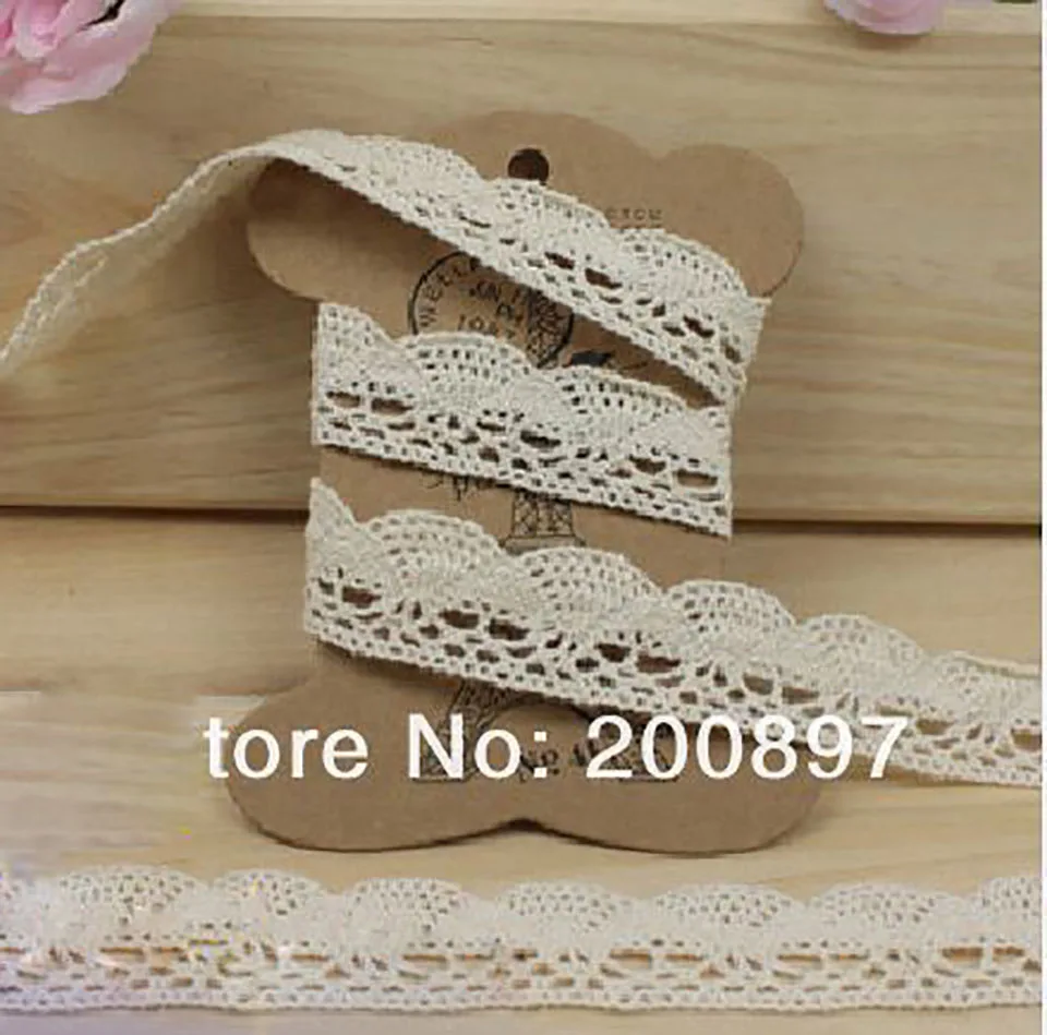 2cm decor 100% cotton lace trims stripes beige white lace 30 meters a lot min 2 styles mixed order accepted