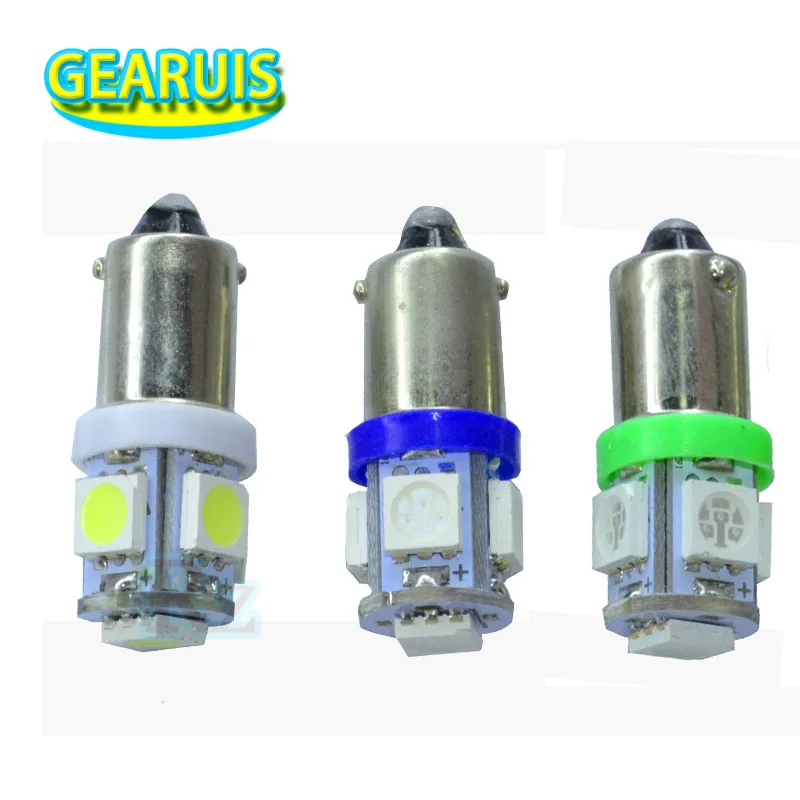 100 шт. BA9S 5 SMD 5050 LED T4W 5SMD Автомобильные светодиодные лампы для внутреннего освещения DC 12 В Супер яркие лампы для чтения Лампы заднего хода Белые
