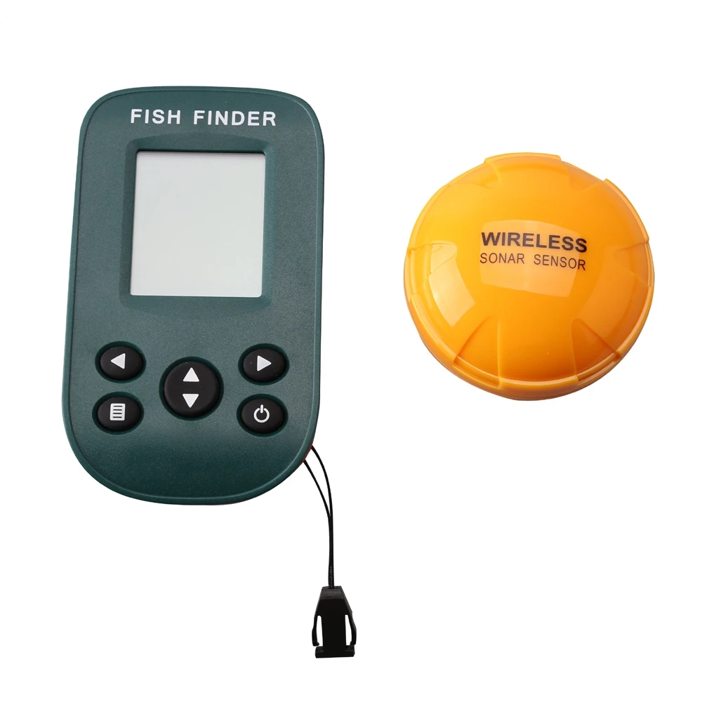 Wireless Dot Matrix Sonar Fish Finder with Waterproof Visible Sunshine LCD Display Max 80m depth & Fish Size & Water Temp Show