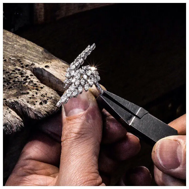 HIBRIDE AAA Cubic Zircon Elegant Women Angel Wings Open Rings With White Gold-Color Female Finger Ring R-181