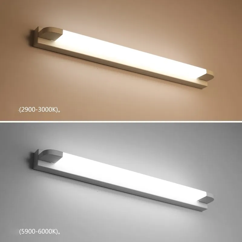 New LED Mirror Light 46-66cm 7W/14W AC110-240V Waterproof Modern Cosmetic Acrylic Wall Lamp For Bathroom Light