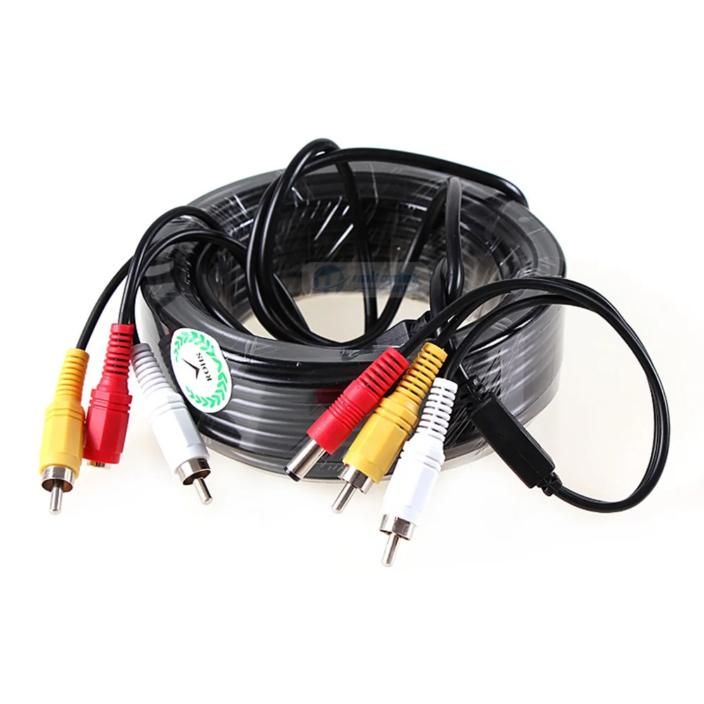 5M / 10M / 15M / 20M Security CCTV Cable RCA CCTV Camera Video Audio AV Power Cable For Surveillance Camera DVR System