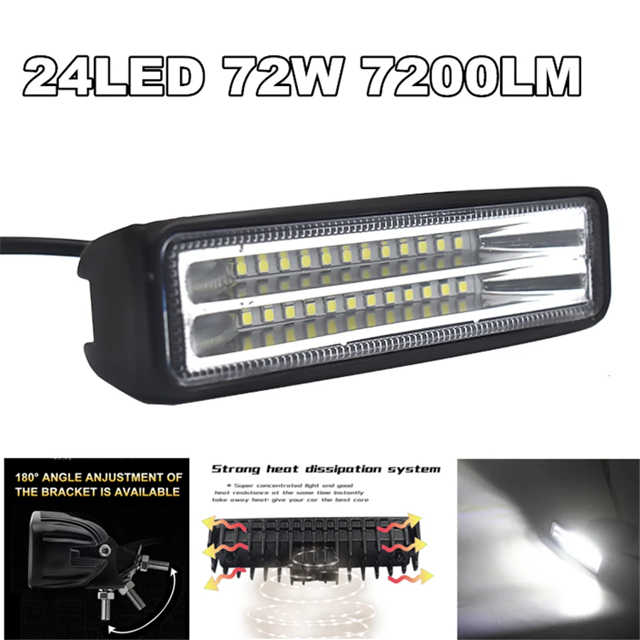 12V 72W SPOT LED Off road lampa do pracy do jazdy ATV UTE 4WD SUV ciężarówki łodzi