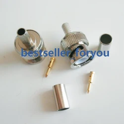 BNC Male Plug RF Coax Connector Crimp RG316,RG174,LMR100 Straight Nickelplated NEW wholesale