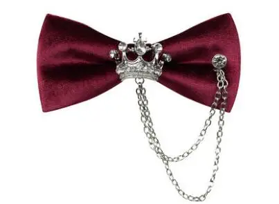 Free Shipping New Male men's man fashion male dress British business wedding dress groom bow tie female Korean bow wine red