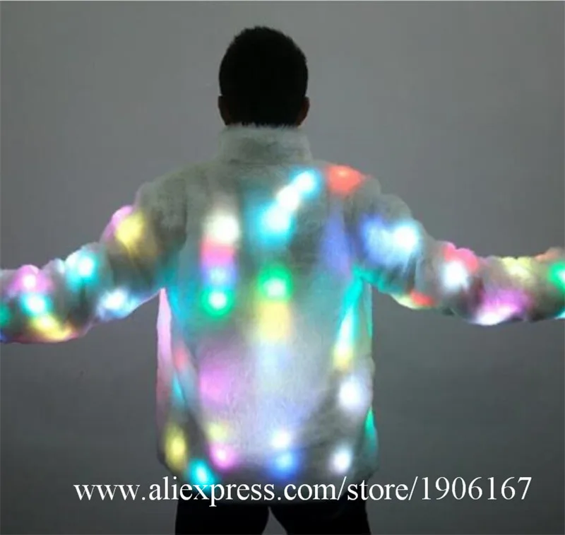 Hot Sale LED Light Party Christmas Halloween Costume Luminous Clothing Light Up Robot Suits Dance Clothes