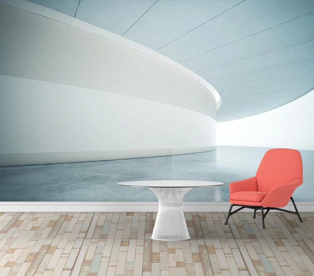 

Custom wallpaper 3D spatial living room background wall