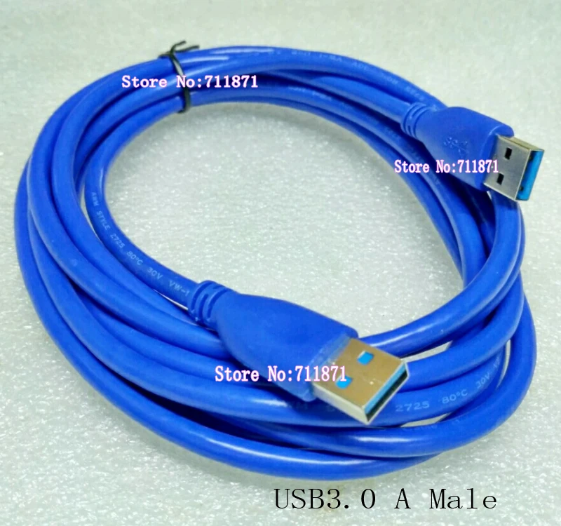 3.0M Male USB3 USB3.0 Extension cord 300cm Male to Male USB3.0 Line Cable   High Speed Male USB3.0 Cable Cord USB V3.0 Line Wire