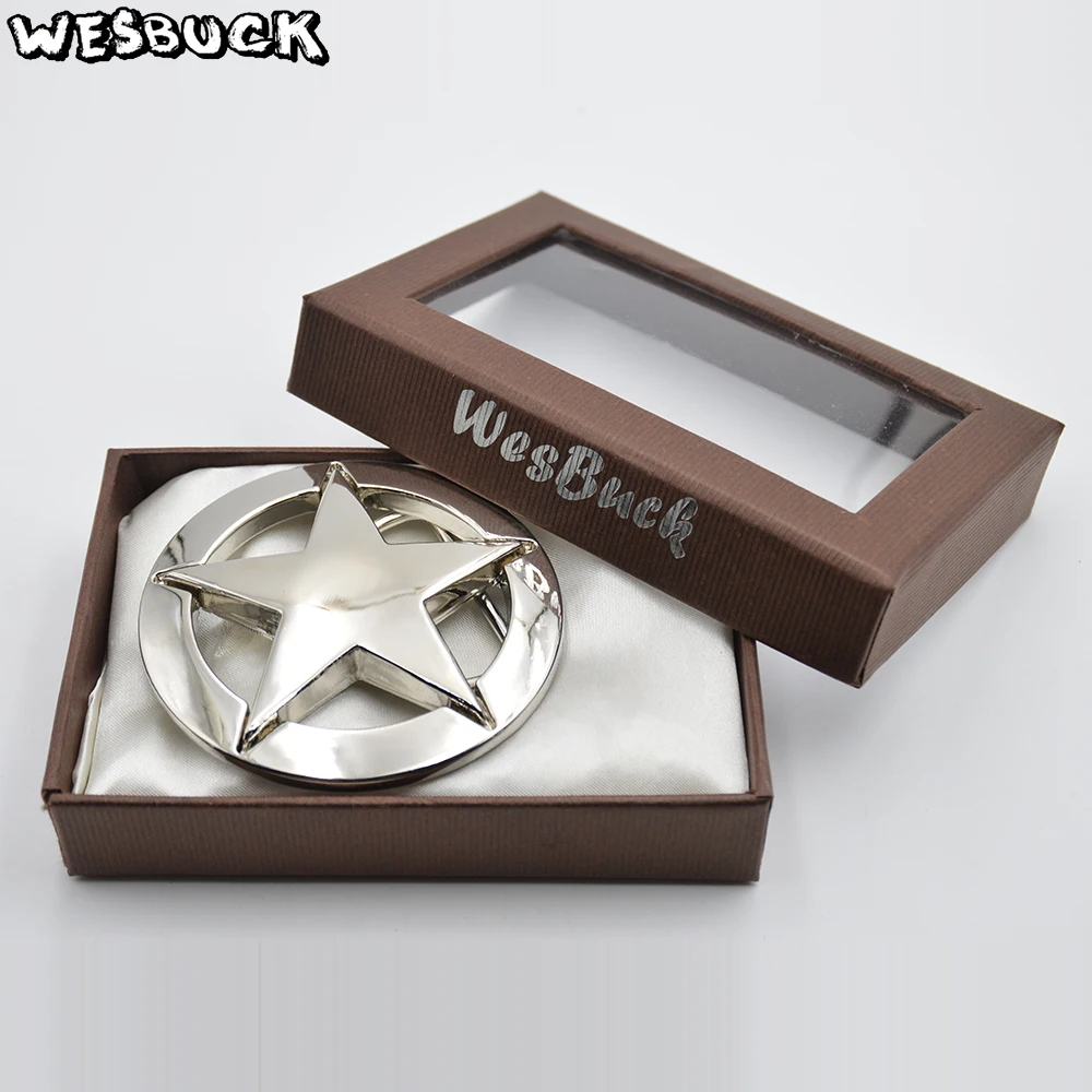 WesBuck Brand Pentagram Belt Buckles for Man Women Buckles