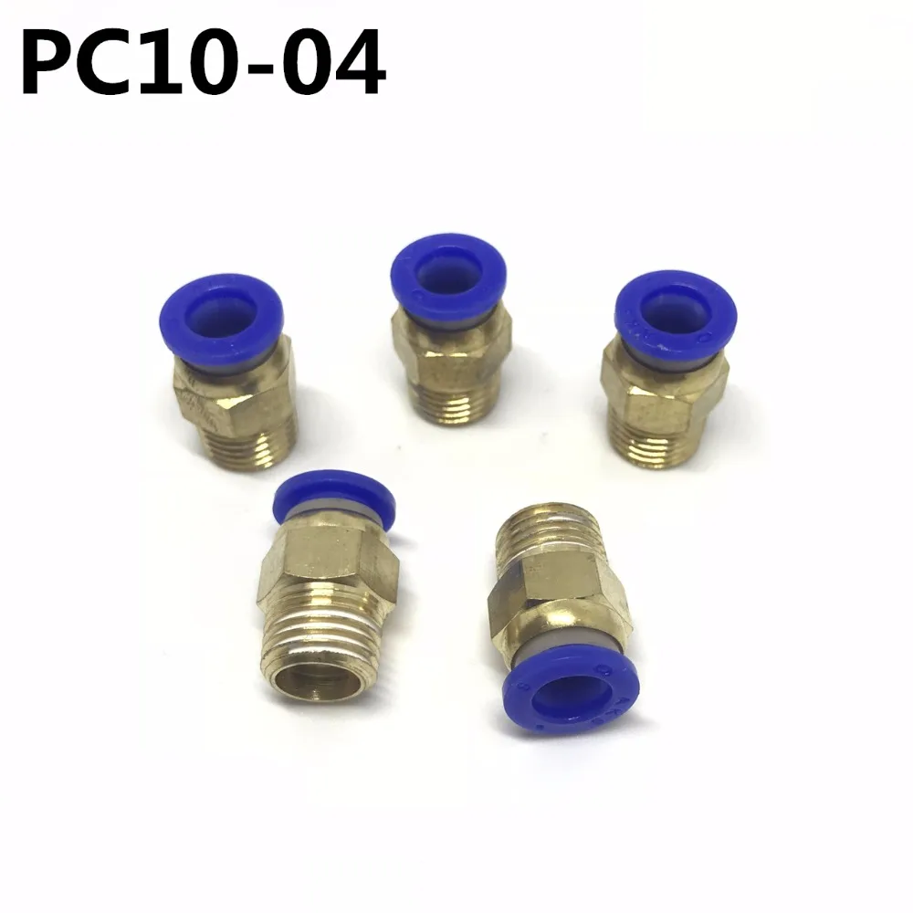 

10PCS PC10-04 PC10-4 Pneumatic Fitting Push In Quick Connector Fittings Free Shipping