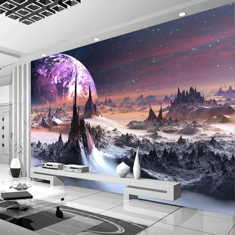 

Custom Any size Star Universe Photo Wallpaper 3D Stereo Embossed Modern Mural Decor Living Room Bedroom Sofa Papel De Parede 3D