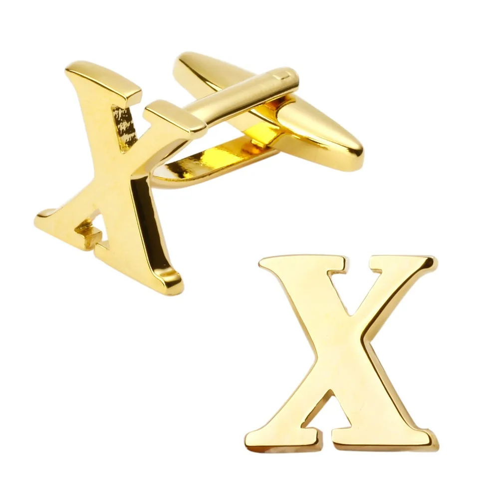 

2023men's jewelry fashion the French shirt sleeve cuff golden letters X cufflinks 5 on packing/wholesale free shipping