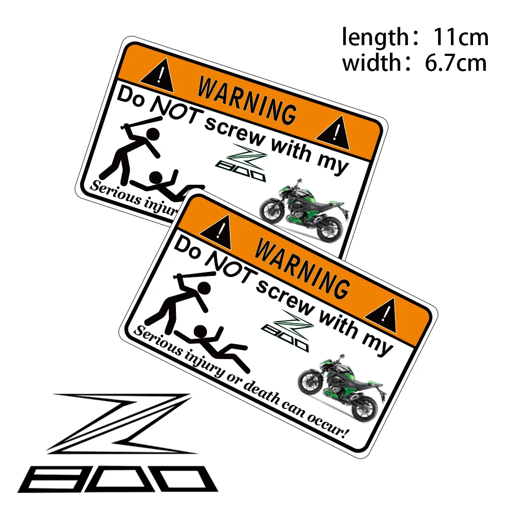 

KODASKIN Motorcycle Cheap 2D Creative Warning Sticker Decal for Z800 accessories