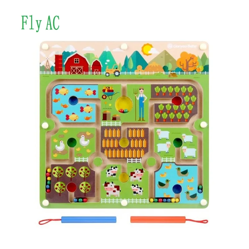 

Fly AC - Farm Maze Magnetic Puzzle Game - Learning & Education Toys for Preschoolers