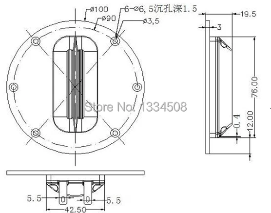 2Pices/الكثير عالية الجودة مستو محول AMT مكبر الشريط الخام المتكلم سائق مجموعة 8Ohm