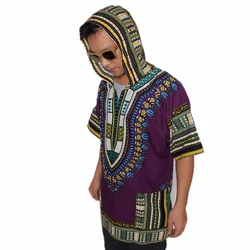 Dashiki Hoodies Loose African Hooded Dashiki Fabric Hood 100% Cotton Fashion Clothes Unisex Kimono