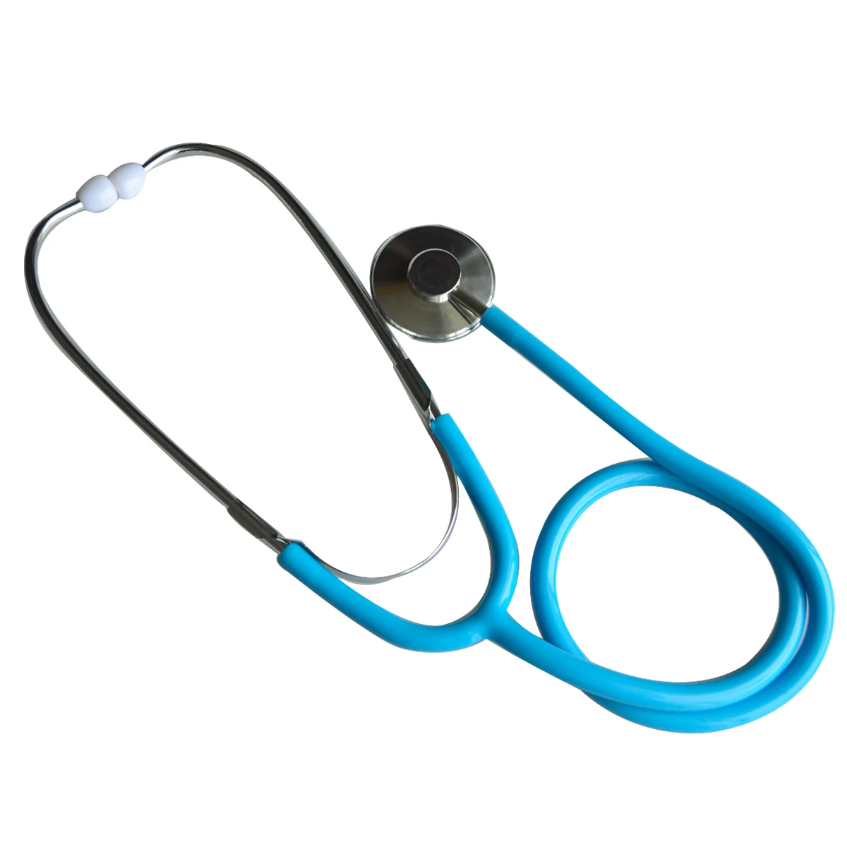 Single Head Professional Stethoscope Aluminum Echoscope With Anti-cold Ring Heart Rate Detector Color Light-Blue