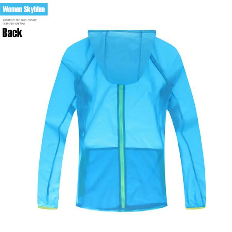 Men&Women Lovers Hooded Windproof Jacket Tops Quick-dry Fitness Anti-rain Sunscreen Anti-UV Ultra Thin Lightweight Sweatshirts