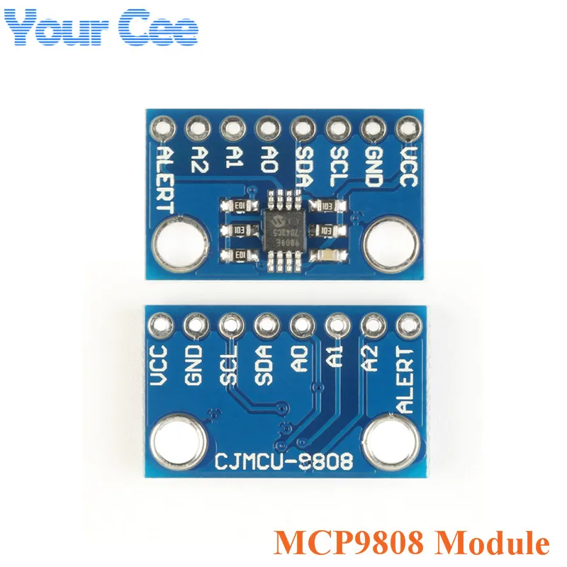 MCP9808 Sensore di temperatura ad alta precisione Modulo scheda breakout I2C IIC Tensione logica 2,7 V-5 V per Arduino 9808