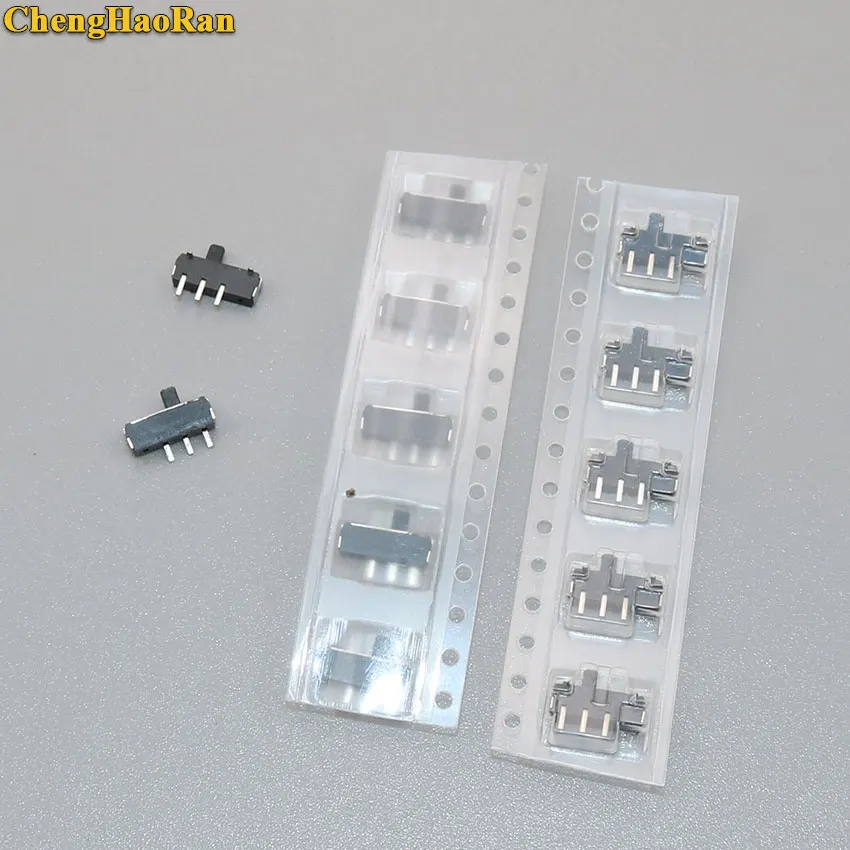 ChengHaoRan 5 Stück 2-Positionen 1P2T Horizontaler Miniatur-SMT-SMD-Schiebeschalter, Reset-Schalter, 3-polig, 2-stufig, Horizontaler Ein/Aus-Schiebeschalter – Detail 3