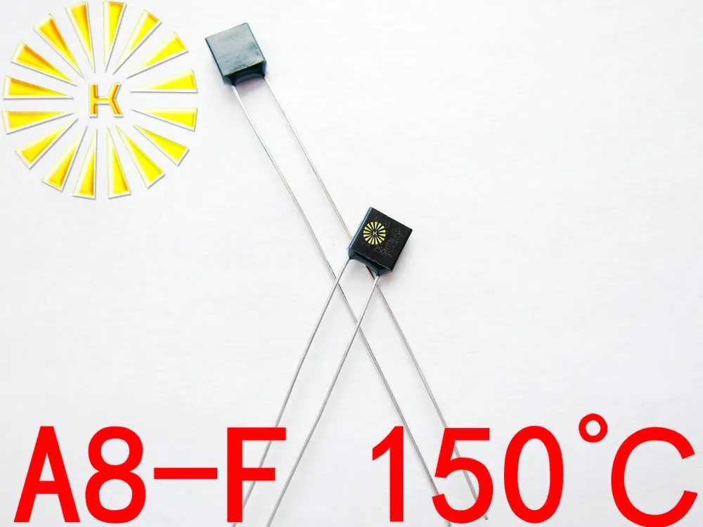 

100% Original A8-F 150 degree Thermal Cutoff RH150 Thermal-Links 2A 250V Black Square Temperature Fuse x 500PCS