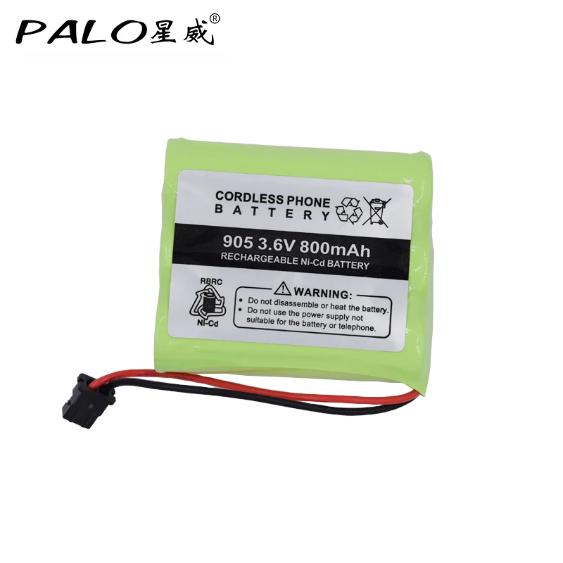 PALO Cordless Phone Replacement Battery BT-905 800mAh 3.6V Ni-cd Battery For KX-A36 P-P501 AE-255 B300 ATT-3AAB BT-800 P-P5