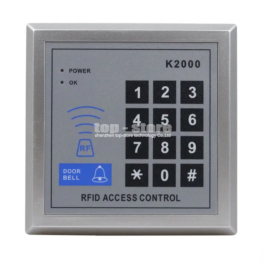 DIYSECUR Full Kit Set RFID Keypad Access Control System + Electric Drop Bolt Lock + Remote Control K2000