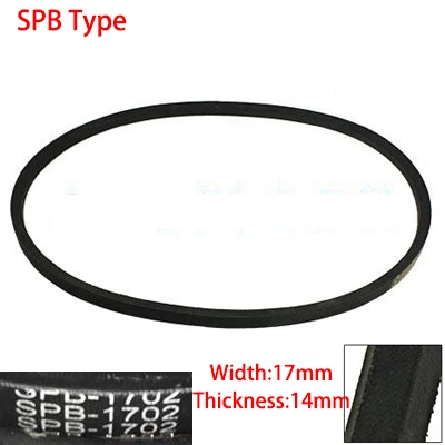 

SPB4870LW 17mm Width 14mm Thickness Rubber Groove Cogged Drive Transmission Band Wedge Wrapped Vee V Timing Belt