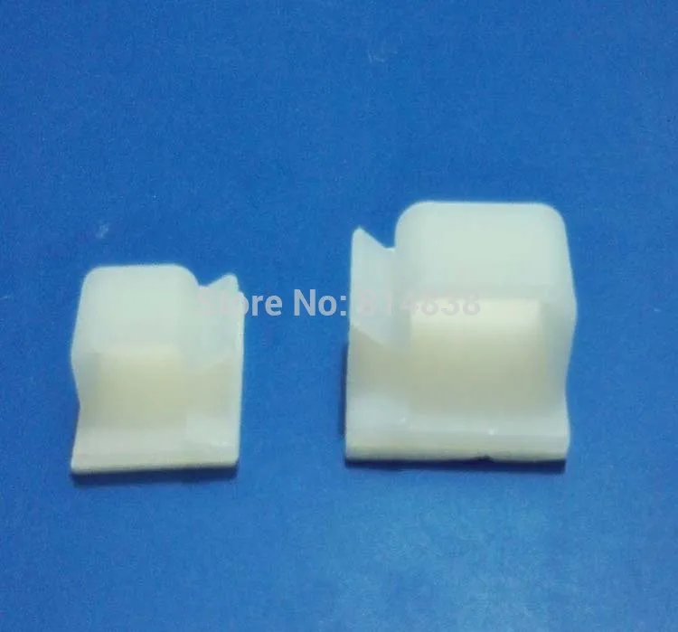 Wkooa WCL-1368 White Nylon Plastic Self Adhesive Tie Mount Wire Saddle Side Entry 500 Pcs