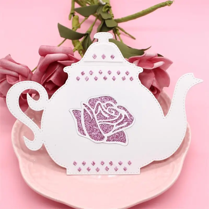 KSCRAFT Teapot Tea cup Metal Cutting Dies for DIY Scrapbooking Stamp/photo album Decorative Embossing DIY Paper Cards