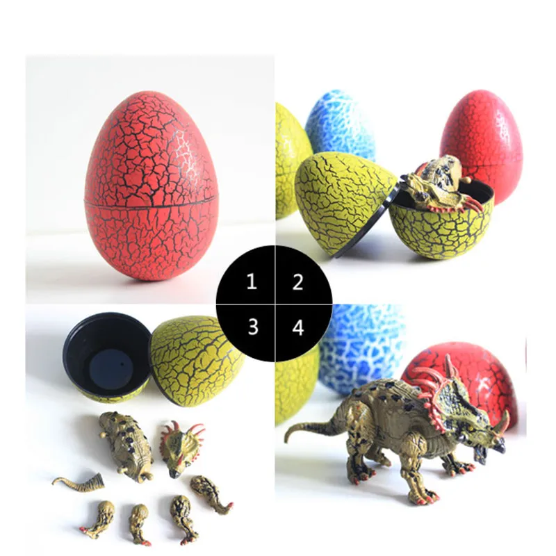 Six Educational DIY Puzzle 4D Assembled Dinosaur Eggs Animal Model Child Intelligence Toy Desktop Decoration Creative Gift