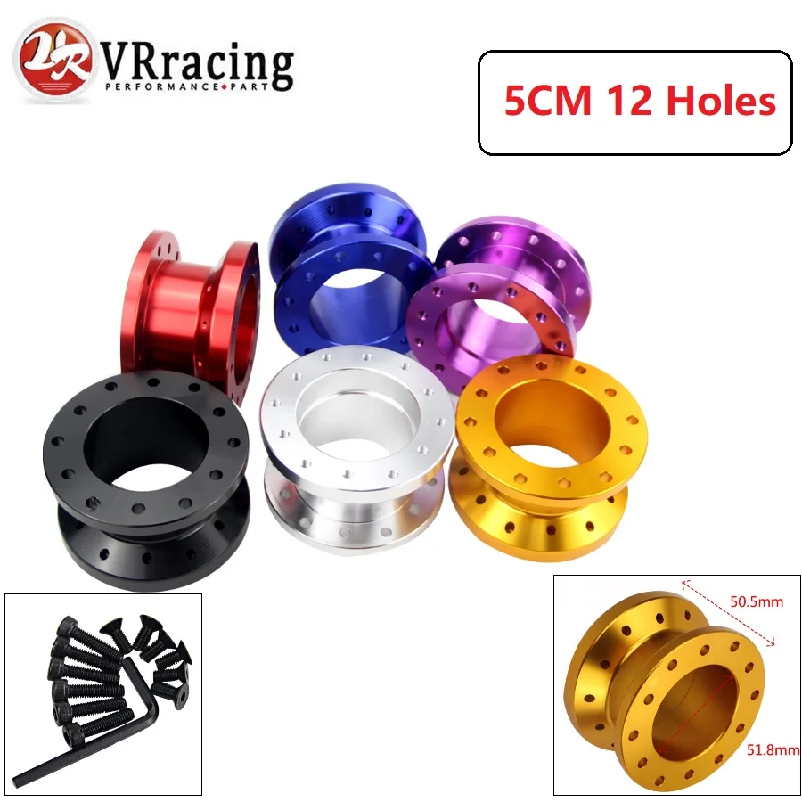 VR - 12 Holes Steering Wheel Heightening Device/Extension Adaptor 5CM Steering Wheel Spacer VR-SWF11