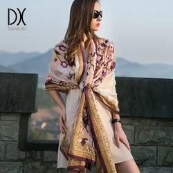 New Silk Luxury Brand Bandana Scarf Women Fashion Designer Shawls And Scarves Hijab Foulard Femme Pashmina 2017