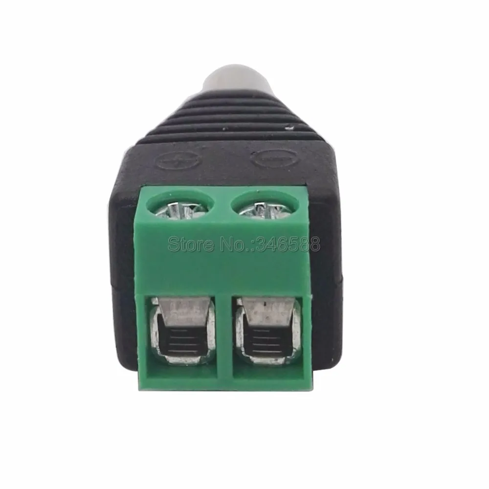 5pcs/lot DC Connector for LED Strip Free Welding LED Strip DC 5.5*2.1mm Male or Female Adapter Connector with Screw image 4