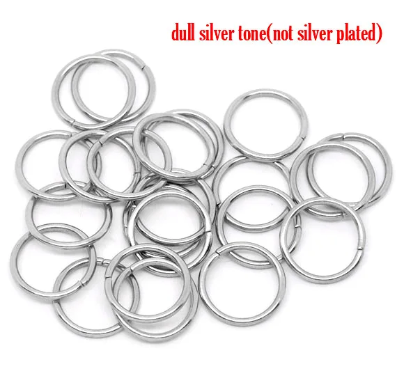 

Free Shipping 200pcs Silver Tone Open Jump Rings 12mm Dia. Jewelry Findings