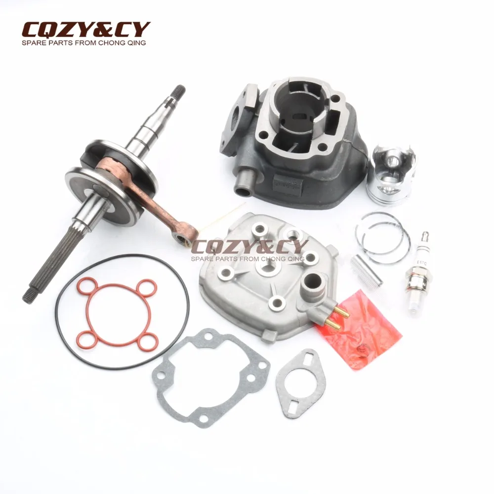 50cc cylinder kit & Cylinder Head Cap & High quality crankshaft for Yamaha 50 Aerox Naked II Jog RR 2T LC 40mm/10mm 2T