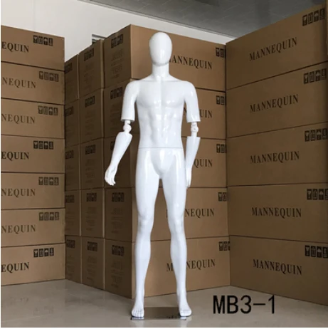 Best Quality New Male White Color Bendable Mannequin With Movable Hand Customized Hot Sale